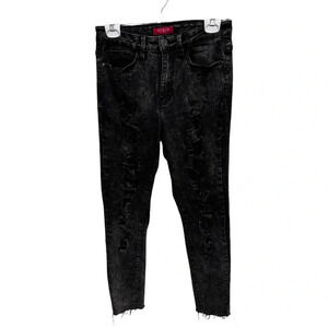 Guess | Acid Wash Black Distressed Skinny Jeggings  | Size 28